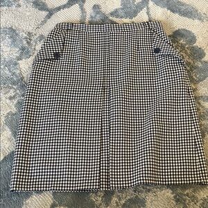 Chic Black and White Checkered Pencil Skirt